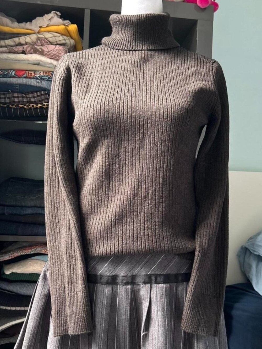 Vintage Old Navy Dark Brown Turtleneck Sweater sz L